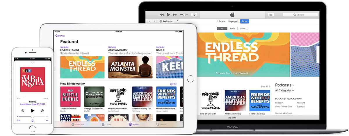como acessar e escutar podcasts