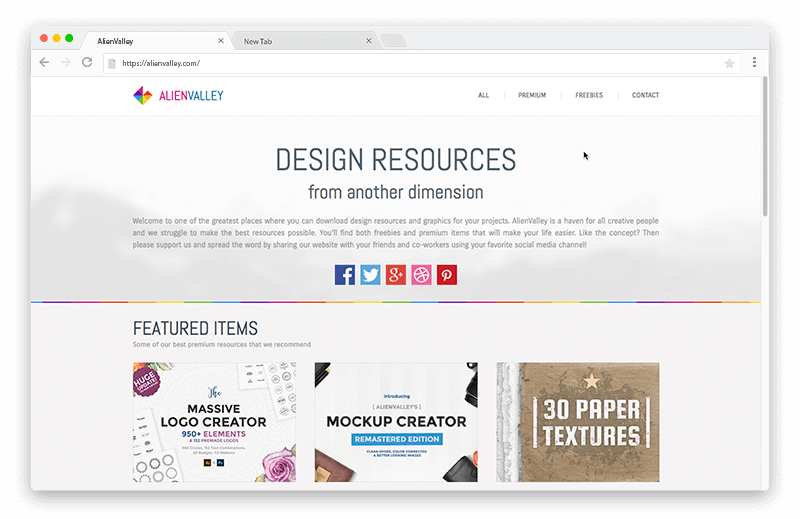 AlienValley - Recursos para designers
