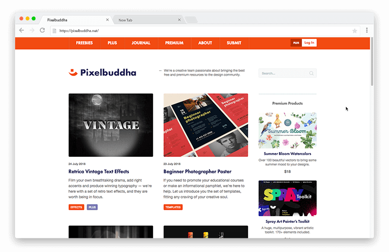 Pixelbuddha - Mockups de graça