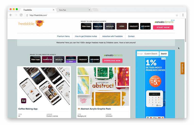 Freebbble - Arquivos design gráfico