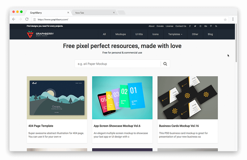 GraphBerry - Freebies, mockups, fontes, ícones